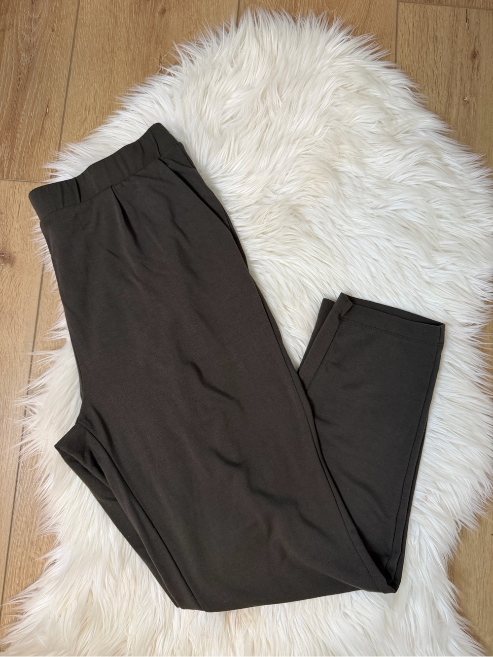 Lilla P Hunter Green Straight Leg High Waist Stretch Pants Size Large